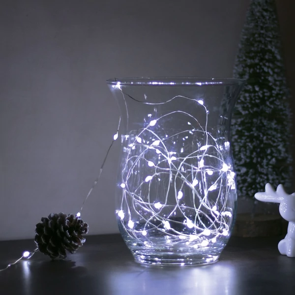 Family 58041C Karácsonyi LED fényfüzér - 5 m - 50 LED - hidegfehér - 3 x AA