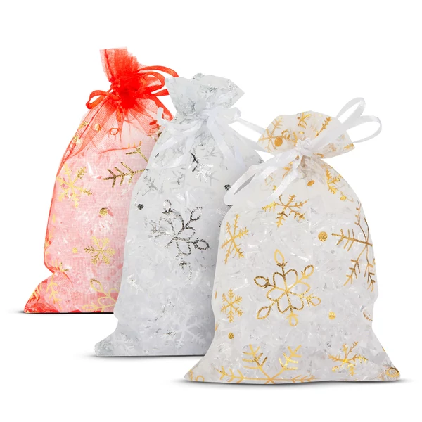 Organza ajándéktasak - 3 féle - 10 x 15 cm - 12 db / csomag